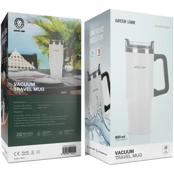 ماگ وکیوم مسافرتی گرین لاین Green Lion Vacuum Travel Mug 900 ML مدل 47819
