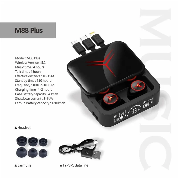 هدفون بی سیم M88 Plus